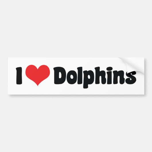 I Liebe Herzdelfine - Dolphin Lover Autoaufkleber (Vorne)