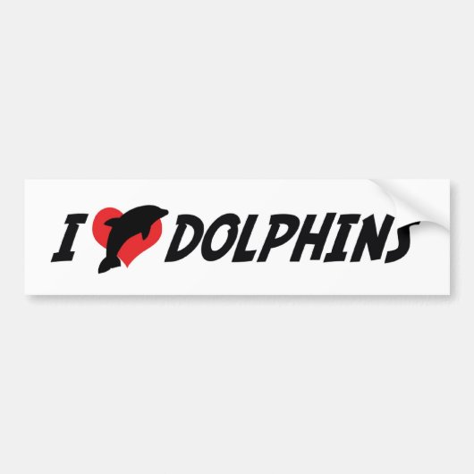 I Liebe Herzdelfine - Dolphin Lover Autoaufkleber (Vorne)