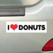 I Liebe HerzDonuts - Donut Snack Food Zucker Lover Autoaufkleber (Auf Auto)