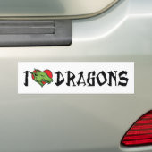 I Liebe Herzdrachen Autoaufkleber (Auf Auto)