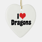 I Liebe Herzdrachen Keramik Ornament (Rechts)
