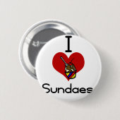 I Liebe - Herzeiscremebecher Button (Vorne & Hinten)