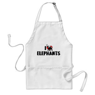 I Liebe Herzelementare - Elefant Lover Schürze