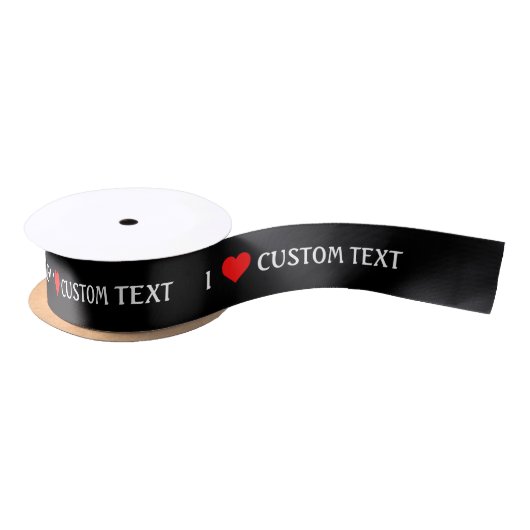 I LIEBE HERZEN CUSTOM TEXT GIFT Name Satinband (Spule)