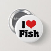 I Liebe Herzenfisch - Aquarium Liebhaber Button (Vorne & Hinten)