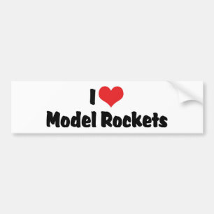 I Liebe Herzenmodell-Raketen - Rocketterie Autoaufkleber