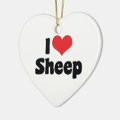 I Liebe Herzenschaf Keramik Ornament (Links)