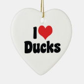 I Liebe Herzenten Keramikornament (Rechts)