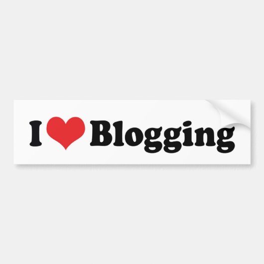 I Liebe Herzerbloggen Autoaufkleber (Vorne)