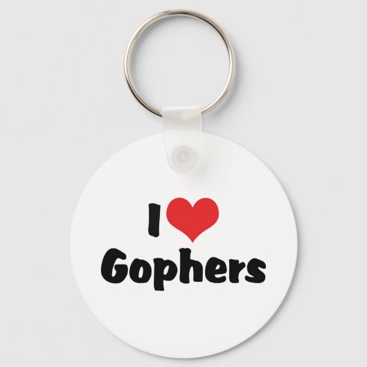 I Liebe Herzergophers Schlüsselanhänger (Vorderseite)