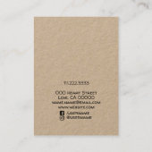 I Liebe Herzerkrankungen des Namensgebers Visitenkarte (Rückseite)