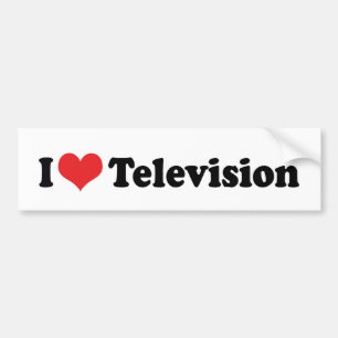 I Liebe Herzfernsehen - TV Lover Autoaufkleber