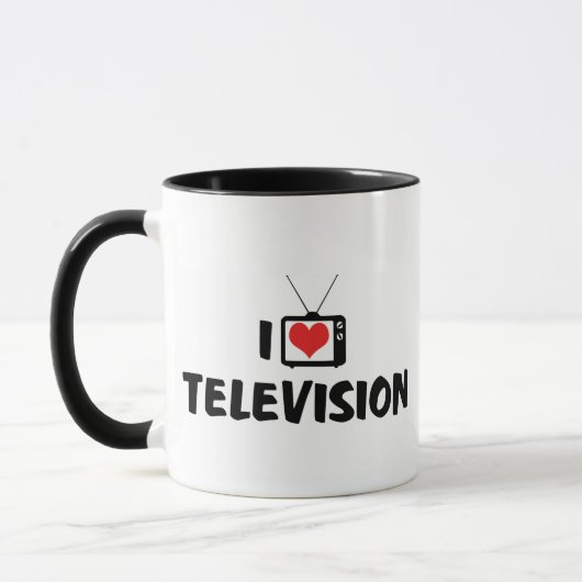 I Liebe Herzfernsehen - TV Lover Tasse (Links)