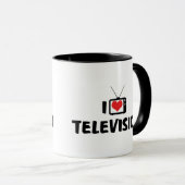 I Liebe Herzfernsehen - TV Lover Tasse (VorderseiteRechts)