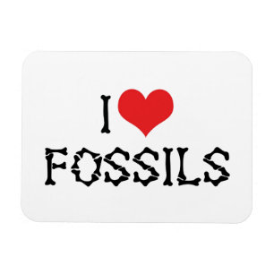 I Liebe Herzfossils - Paläontologie Fossilienjäger Magnet
