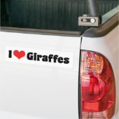 I Liebe Herzgiraffen - Giraffe Lover Autoaufkleber (Auf Lkw)