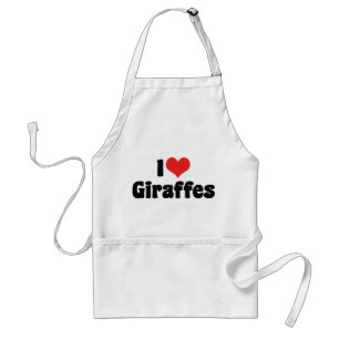 I Liebe Herzgiraffen - Giraffe Lover Schürze