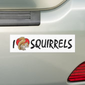 I Liebe Herzhörnchen - Eichhörnchen Lover Autoaufkleber (Auf Auto)