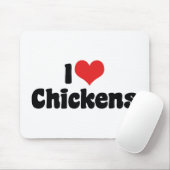 I Liebe Herzhühner - Hühnerrüber Mousepad (Mit Mouse)