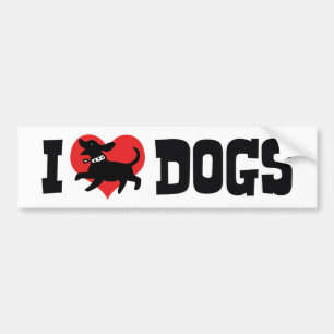 I Liebe Herzhunde - Hund Canine Lover Autoaufkleber