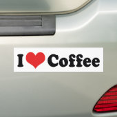 I Liebe Herzkaffee - Java Coffein Lover Autoaufkleber (Auf Auto)