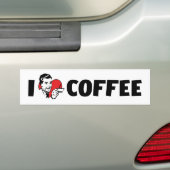 I Liebe Herzkaffee - Java Coffein Lover Autoaufkleber (Auf Auto)