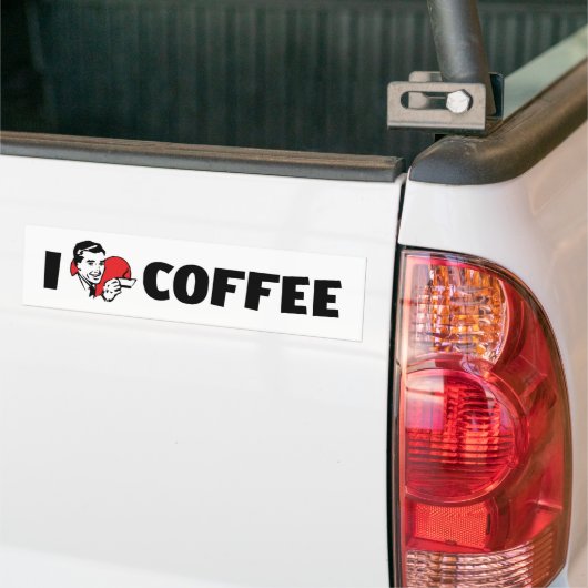 I Liebe Herzkaffee - Java Coffein Lover Autoaufkleber (Auf Lkw)