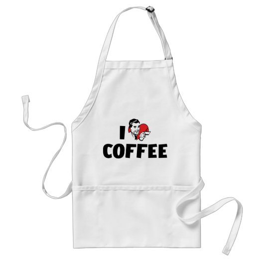 I Liebe Herzkaffee - Java Coffein Lover Schürze (Vorne)