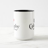 I Liebe Herzkalligraphie Tasse (Zentrum)