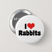 I Liebe Herzkaninchen Button (Vorne & Hinten)
