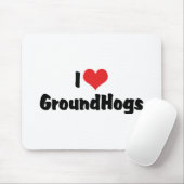 I Liebe Herzklappen - Groundhog Lover Mousepad (Mit Mouse)