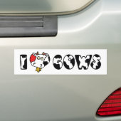 I Liebe Herzkühe Autoaufkleber (Auf Auto)