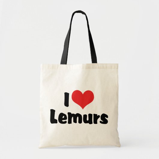 I Liebe Herzlemurs Tragetasche (Vorne)
