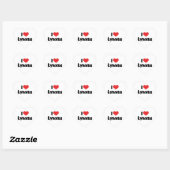 I Liebe HerzLynchs Herz-Aufkleber (Blatt)