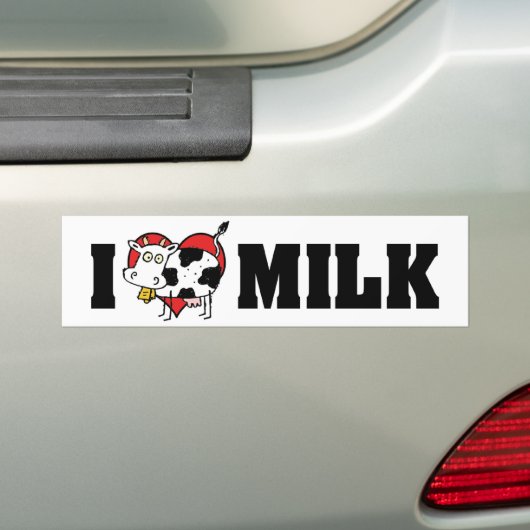 I Liebe Herzmilch - Kuhsaftmilchpulver Lover Autoaufkleber (Auf Auto)