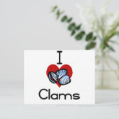 I Liebe-Herzmuscheln Postkarte (Stehend Vorderseite)