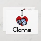 I Liebe-Herzmuscheln Postkarte (Vorne/Hinten)