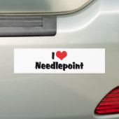 I Liebe Herzneedlepoint Autoaufkleber (Auf Auto)