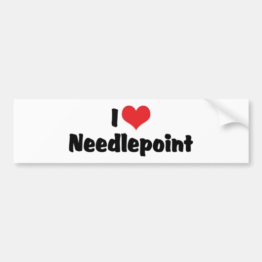 I Liebe Herzneedlepoint Autoaufkleber (Vorne)