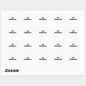 I Liebe Herzneedlepoint Herz-Aufkleber (Blatt)