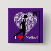 I Liebe-HerzNetball Button (Vorderseite)
