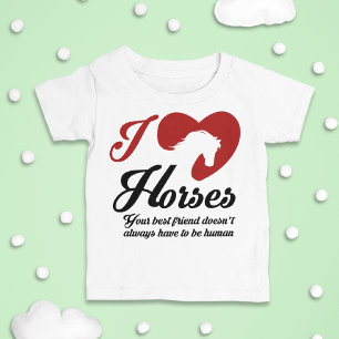 I Liebe/Herzpferde Baby T-shirt