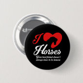 I Liebe/Herzpferde Button (Vorne & Hinten)