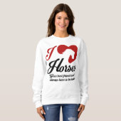 I Liebe/Herzpferde Sweatshirt (Vorne ganz)