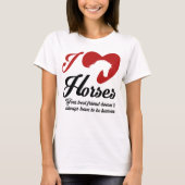 I Liebe/Herzpferde T-Shirt (Vorderseite)