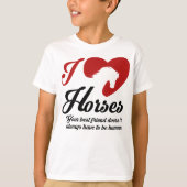 I Liebe/Herzpferde T-Shirt (Vorderseite)