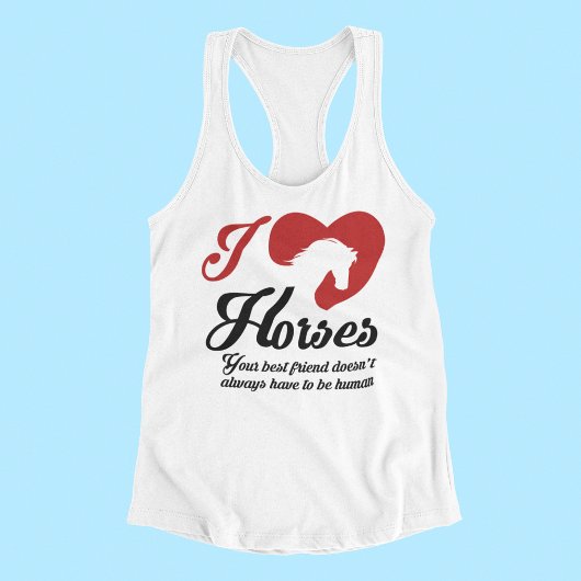 I Liebe/Herzpferde Tank Top
