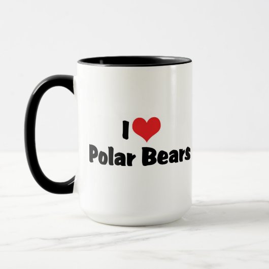 I Liebe Herzpolarbären Tasse (Links)