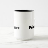 I Liebe Herzpolarbären Tasse (Zentrum)