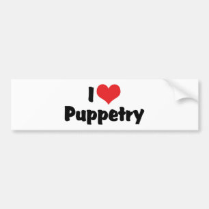 I Liebe Herzpuppentheater - Ventriliquism Lover Autoaufkleber
